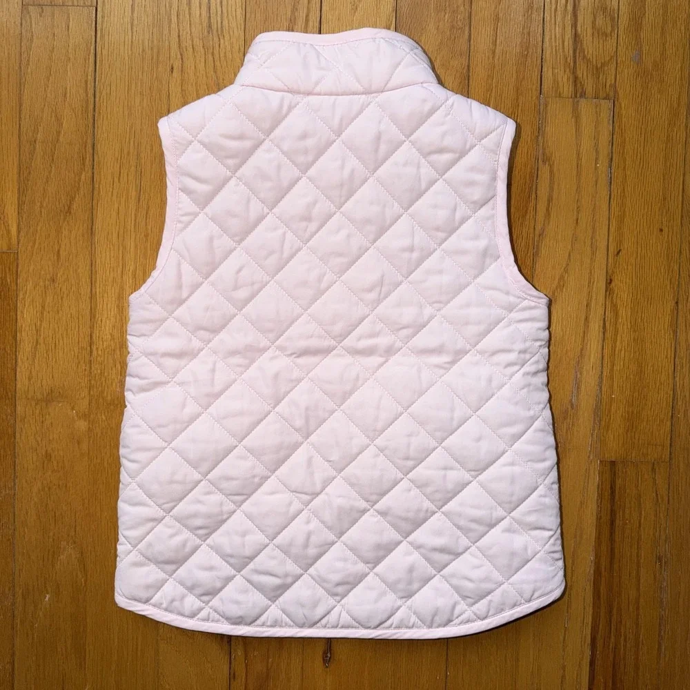 Crewcuts Vest Girls 3T Pink Quilted Puffer Insulated Spring Zip Pockets Layering